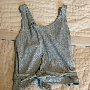 Lululemon gray crop wrap top